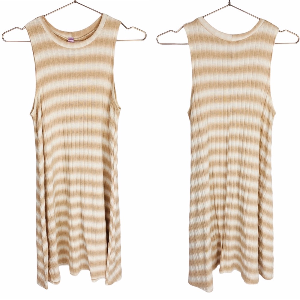 Alya Ribbed Knit Striped Tunic‎ Dress